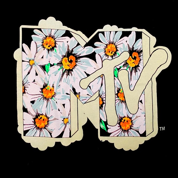 MTV Size M Baggy Crop T-Shirt Tee - Picture 2 of 2